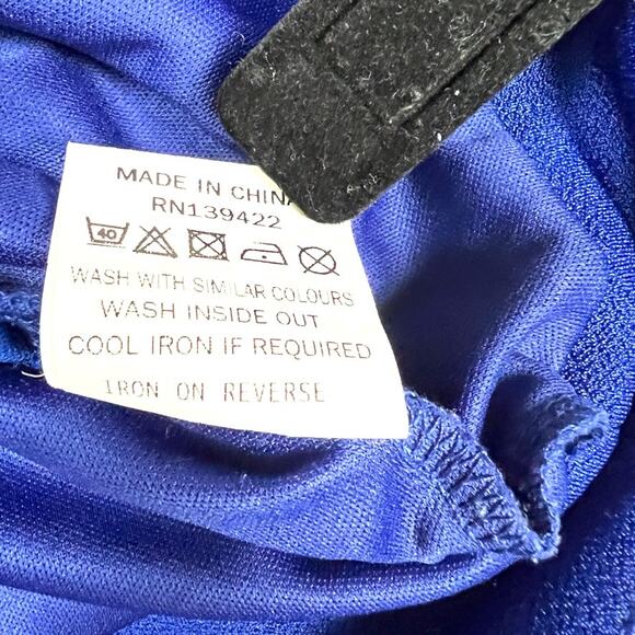 Tobi Mini Skirt Solid Blue Scallop Hem Side Zip Mini Stretch Women's Medium M - Picture 7 of 8